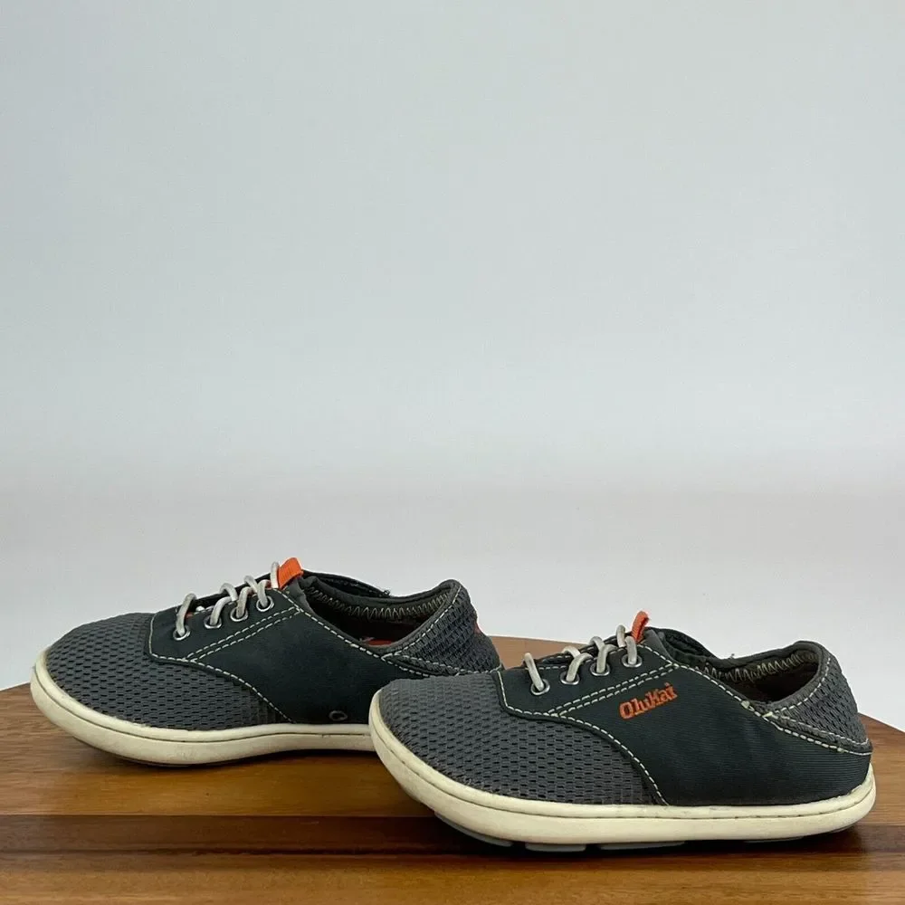 Little Kids Olukai Nohea Moku Gray Mesh Slip On Loafers Shoes Sneakers‎ Size 9 C